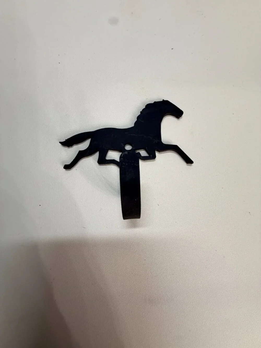Wrought Iron Running Horse  Wall Hook Small 3.5